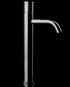 Смеситель для умывальника Boheme Stick 122-WB White Diamond Black