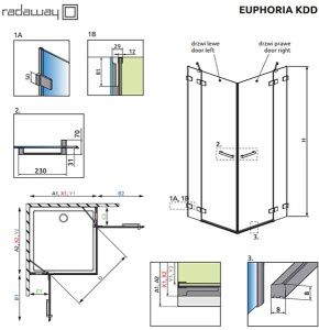 Душевой уголок Radaway Euphoria KDD