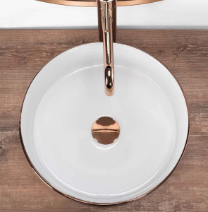 Умывальник Rea Sami Brush Rose Gold U3303