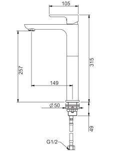Смеситель для умывальника Gappo G1048-32