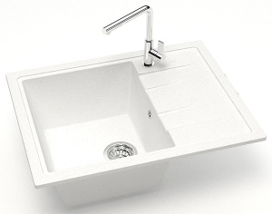 Кухонная мойка Marrbaxx 150/G31 / 150/Q2 / 150/Q4 / 150/Q5 / 150/Q7 / 150/Q8 / 150/Q10, 58х47, белый
