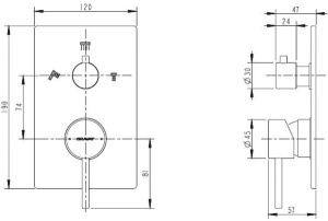 Смеситель скрытого монтажа Bravat Arc P69193C-ENG (3 функции)