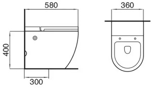 Приставной унитаз Cerutti Sella Pulse MB CT10199 с импульсным смывом