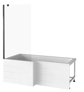 Душевая шторка на ванну Good Door Screen BS-C-B, 80х140, прозрачный