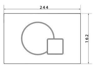 Кнопка для инсталляции Caprigo Shape ABS SA005-crm