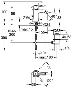 Смеситель для биде Grohe Grandera 23315000