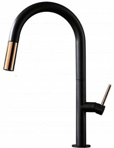 Смеситель для умывальника Rea Apollo Black/Rose Gold REA-B9601 / Apollo White/Rose Gold REA-B9603, белый/розовое золото