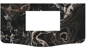 Столешница Belux Анжело 1100 мрамор черный глянцевый П-02