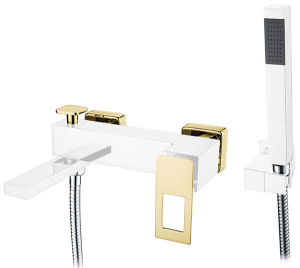 Смеситель для ванны Boheme Q 143-CRG Chrome Gold
