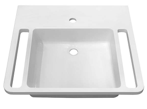 Умывальник Belux Care 600 белый матовый Solid Surface