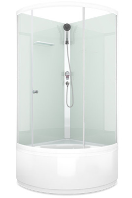 Душевая кабина Domani-Spa Simple 99 Eco high белая без крыши