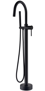 Смеситель для ванны Boheme Uno 469-B Black напольный