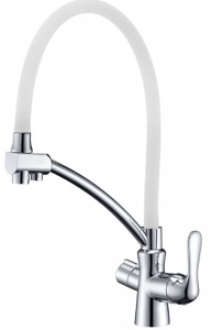 Смеситель для кухонной мойки Lemark Comfort LM3070C-White с подключением к системе очистки воды