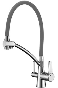 Смеситель для кухонной мойки Lemark Comfort LM3071C-Gray с подключением к системе очистки воды