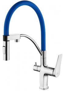 Смеситель для кухонной мойки Lemark Comfort LM3074C-Blue с подключением к системе очистки воды