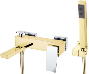 Смеситель для ванны Boheme Q 143-GCR.2 Gold Chrome