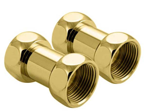 Комплект прямых американок 1-1/4"1-1/4" Г/Г золото