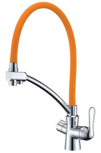 Смеситель для кухонной мойки Lemark Comfort LM3070C-Orange с подключением к системе очистки воды