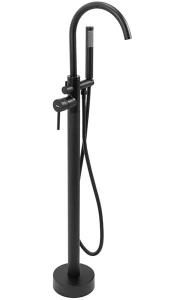 Смеситель для ванны Rea Mono black matt REA-B2714 напольный