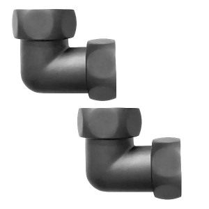 Комплект угловых американок 1"x3/4" Г/Г оружейная сталь