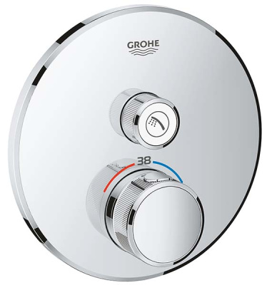 Смеситель встраиваемый Grohe Grohtherm SmartControl	29118000 термостатический