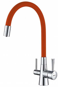Смеситель для кухонной мойки Lemark Comfort LM3075C-Orange с подключением к системе очистки воды