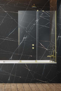 Душевая шторка на ванну Radaway Furo Brushed Gold PND II Door