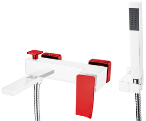 Смеситель для ванны Boheme Q 143-CRR.2 Chrome Red