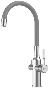 Смеситель для кухонной мойки Lemark Expert LM5083S-Gray с подключением к системе очистки воды