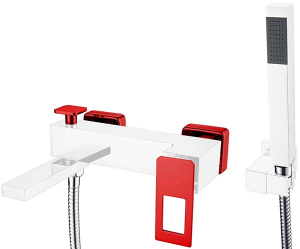 Смеситель для ванны Boheme Q 143-CRR Chrome Red