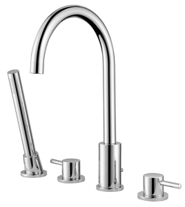 Смеситель на борт ванны Abber Wasser Kreis AF8113 на 4 отверстия