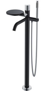 Смеситель для ванны Boheme Stick 129-BCR.2 Black Touch Chrome напольный