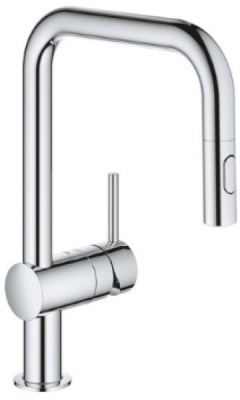 Смеситель для кухонной мойки Grohe Minta 32322002 / 32322DC2 с выдвижным изливом