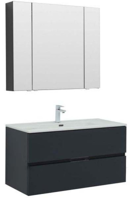 Комплект мебели Aquanet Алвита new 90 / 100 2 ящика антрацит