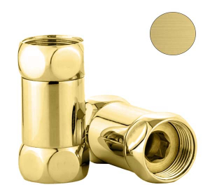 Комплект прямых американок 1"х3/4" Г/Г матовое золото