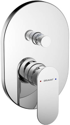 Смеситель скрытого монтажа Bravat Gina PB865104CP-2-ENG (2 функции)