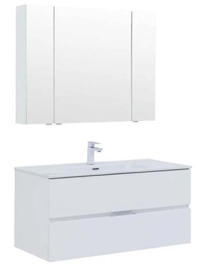 Комплект мебели Aquanet Алвита new 90 / 100 2 ящика серый
