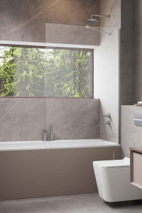 Душевая шторка на ванну Radaway Modo New Brushed Nickel II прозрачный