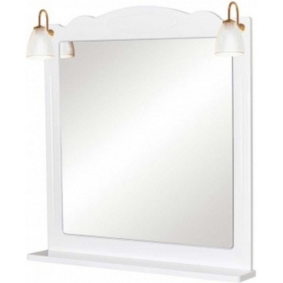 Зеркало для ванной Аква Родос Классик 80 белый в комплекте с двумя подсветками ITEM (Украина)