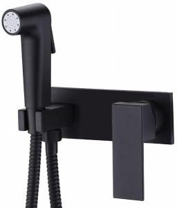 Смеситель встраиваемый Ahti Hamina Black HA305217 с гигиеническим душем
