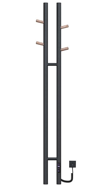 Полотенцесушитель Gloss&Reiter Э2 DUOFIT.E2.L.25x140.H4.Black-Wood электрический (таймер)