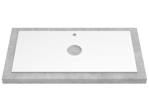 Столешница Oliveeka Белая T995C2 (2 выреза)