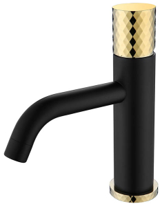 Смеситель для умывальника Boheme Stick 121-BG Black Diamond Gold