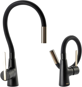 Смеситель для кухонной мойки Rea Icon Black / Gold REA-B5682