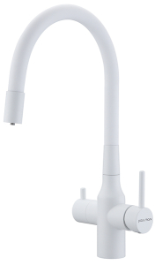 Смеситель для кухонной мойки Paulmark Salix Sa213419-431(WH) с подключением к фильтру воды