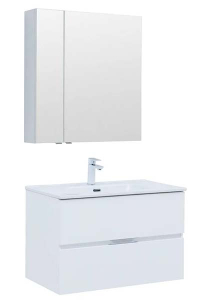 Комплект мебели Aquanet Алвита new 80 2 ящика белый матовый