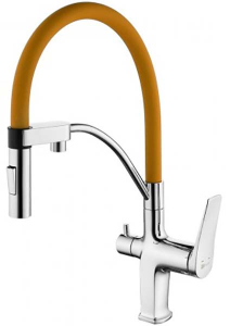 Смеситель для кухонной мойки Lemark Comfort LM3074C-Orange с подключением к системе очистки воды