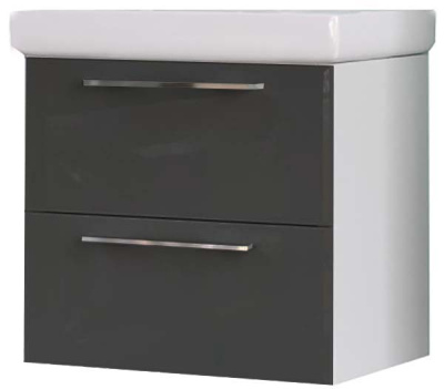 Тумба под умывальник 1Marka Visbaden 60П / 70П 2в.я. Classic Black