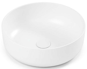 Умывальник Belux Турин 410 круг белый матовый Solid Surface