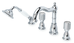 Смеситель на борт ванны Boheme Royal Crystal 396-Royal/CRST